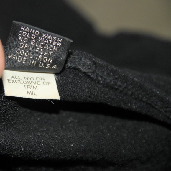 Only Hearts Helena Stuart NYC Black Mesh Nylon Stretchy Top Bodysuit M/L - Picture 4 of 8